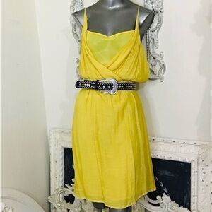 Mango Draped Neckline Dress NWT